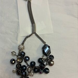 Elegant Black and Silver Beaded Necklace